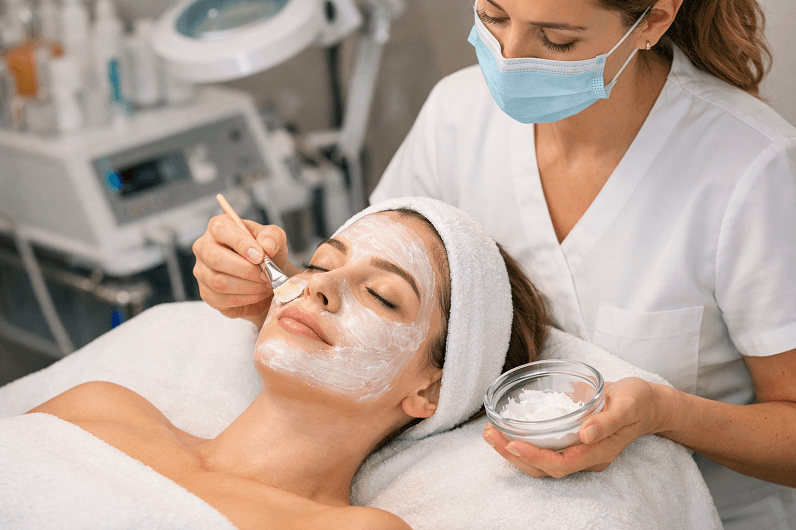 Cliente recibiendo un tratamiento profesional en cabina para aumentar la rentabilidad del centro de estética