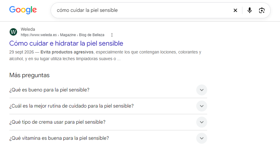 preguntas-frecuentes-google-seo-centros-estetica Ejemplo de preguntas frecuentes de Google sobre posicionamiento web para centros de estética.
