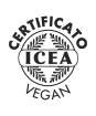 Logo de la certificación ICEA Vegan que garantiza cosmética vegana sin ingredientes ni derivados animales